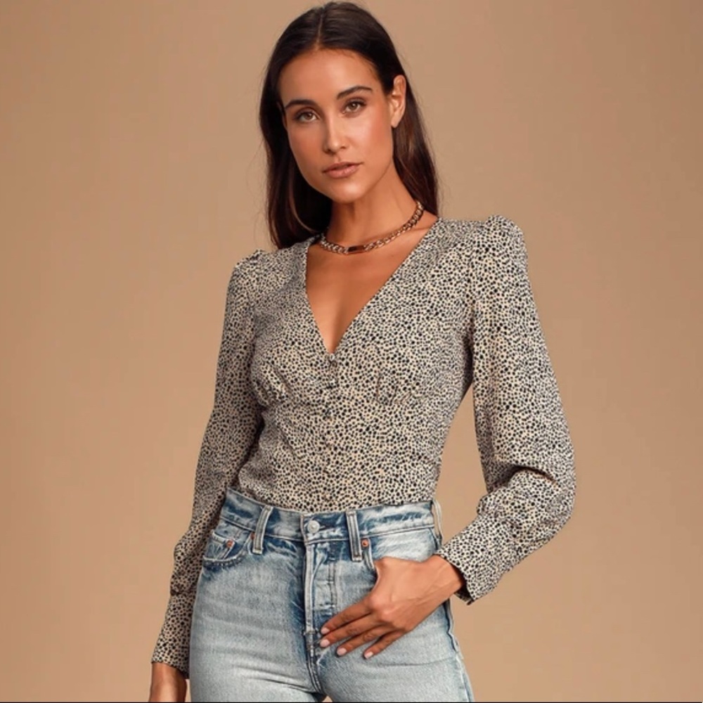 Sweet Spot Taupe Long Sleeve Button-Up Top